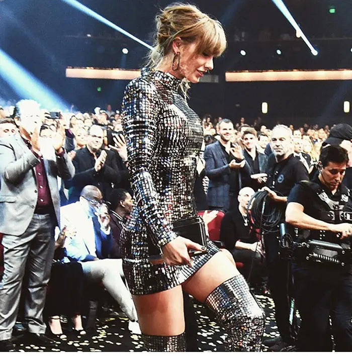 Vestido Ajustado de Manga Larga