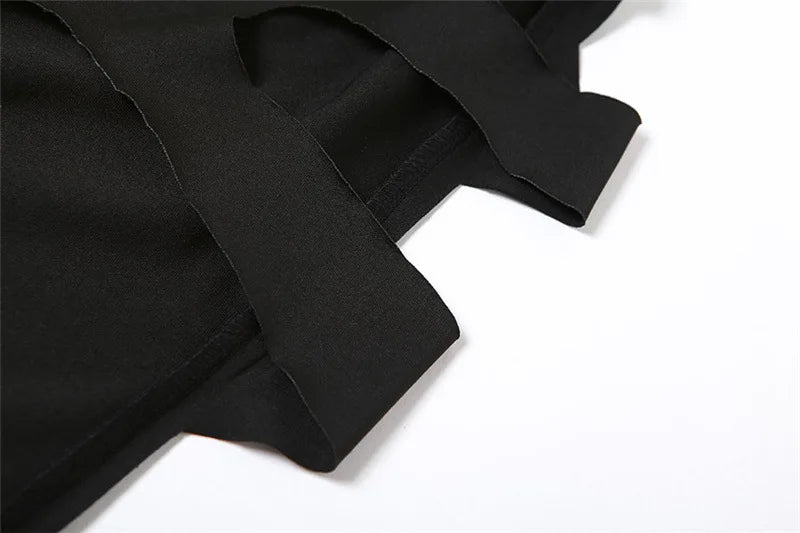 Vestido Largo con Aberturas en Piernas y Cintura