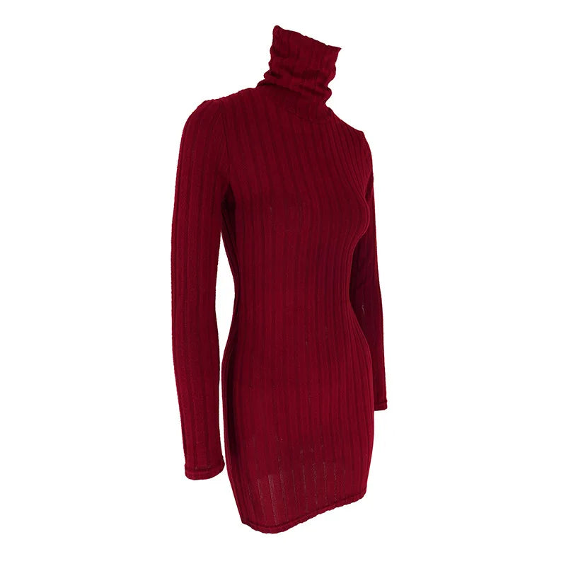 Vestido Corto de Cuello Alto