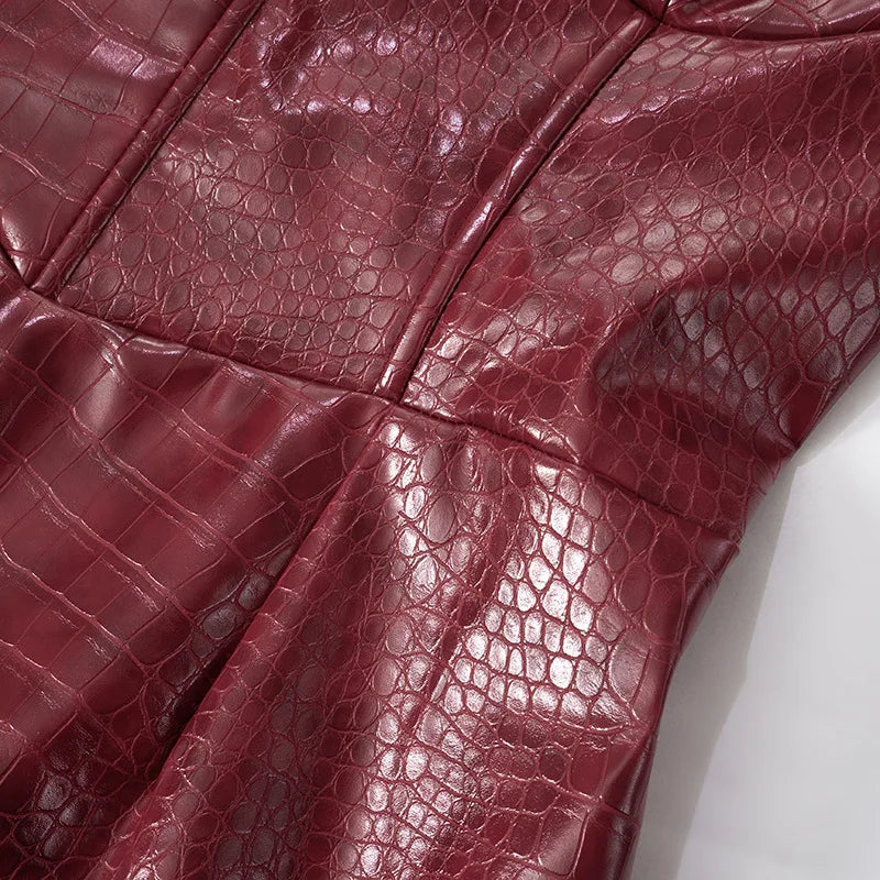 Vestido Corset con Estampado de Cocodrilo