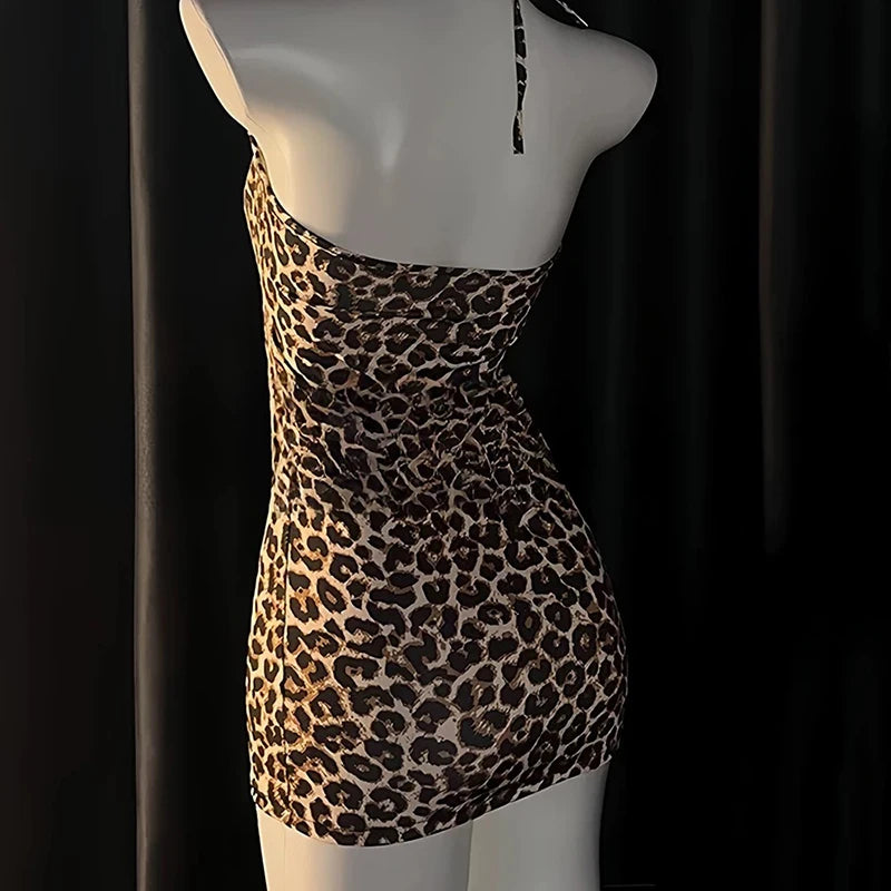 Vestido de Leopardo con Aberturas