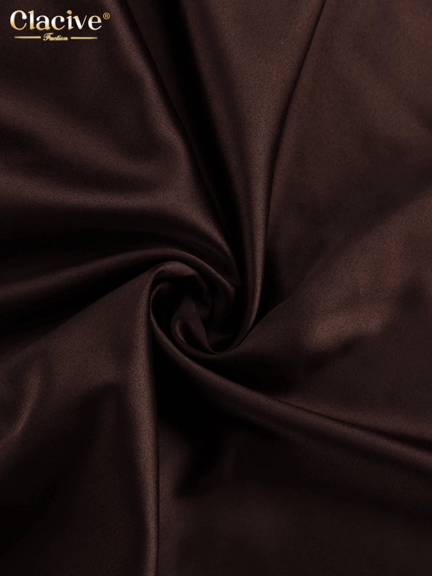 Vestido Largo Marrón