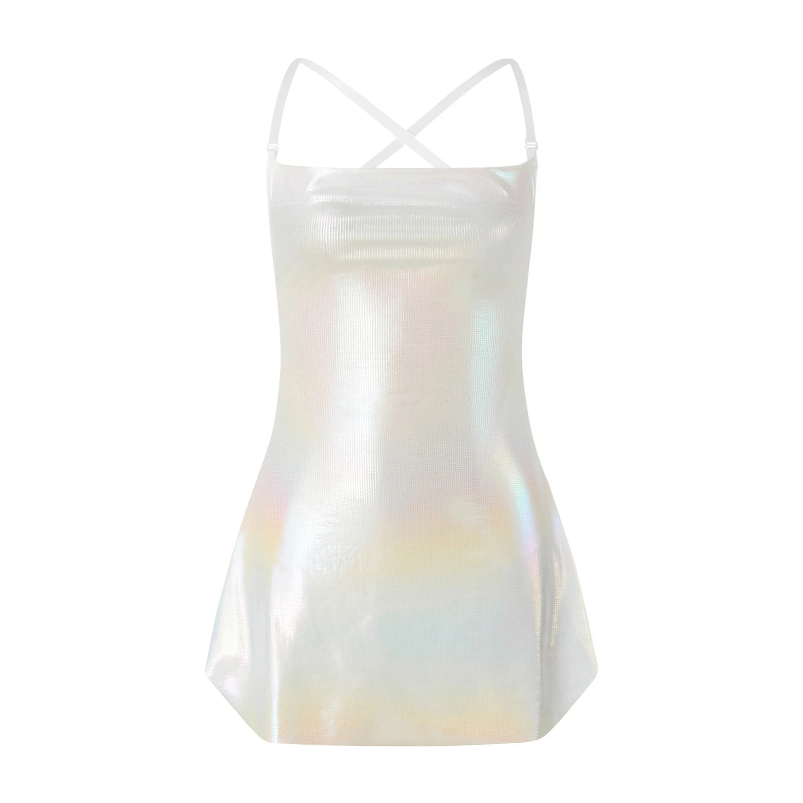 Mini Vestido con Espalda Cruzada