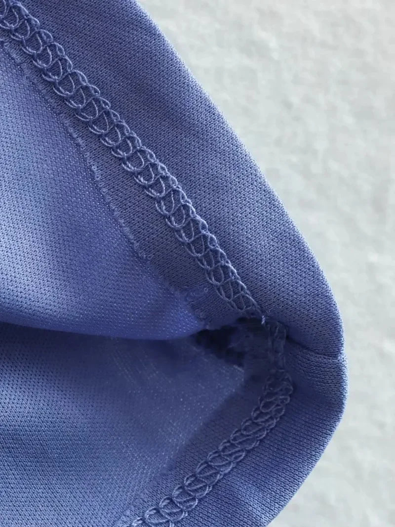 Vestido con Flecos Atado al Cuello