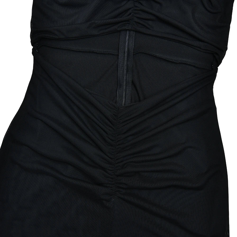 Vestido Largo con Aberturas en la Cintura