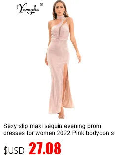 Vestido Brillante Atado al Cuello