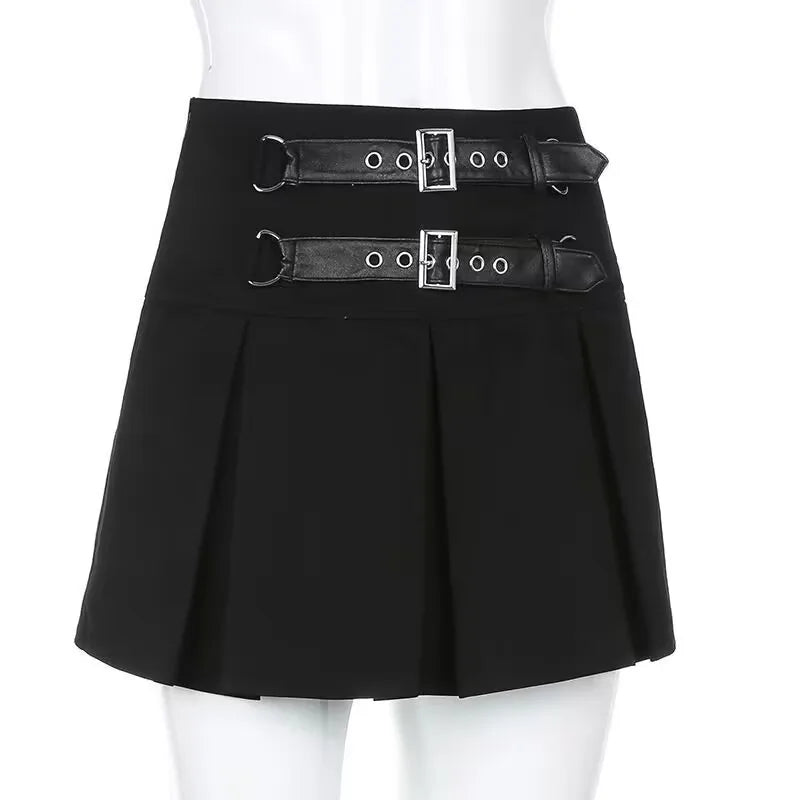 Minifalda con Doble Hebilla