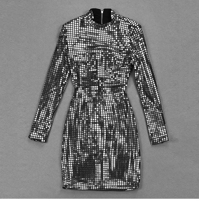 Vestido Ajustado de Manga Larga