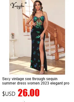 Vestido Brillante Atado al Cuello