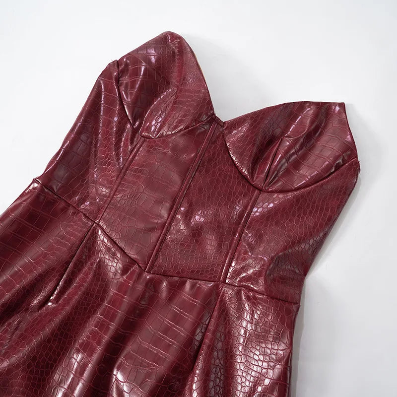 Vestido Corset con Estampado de Cocodrilo