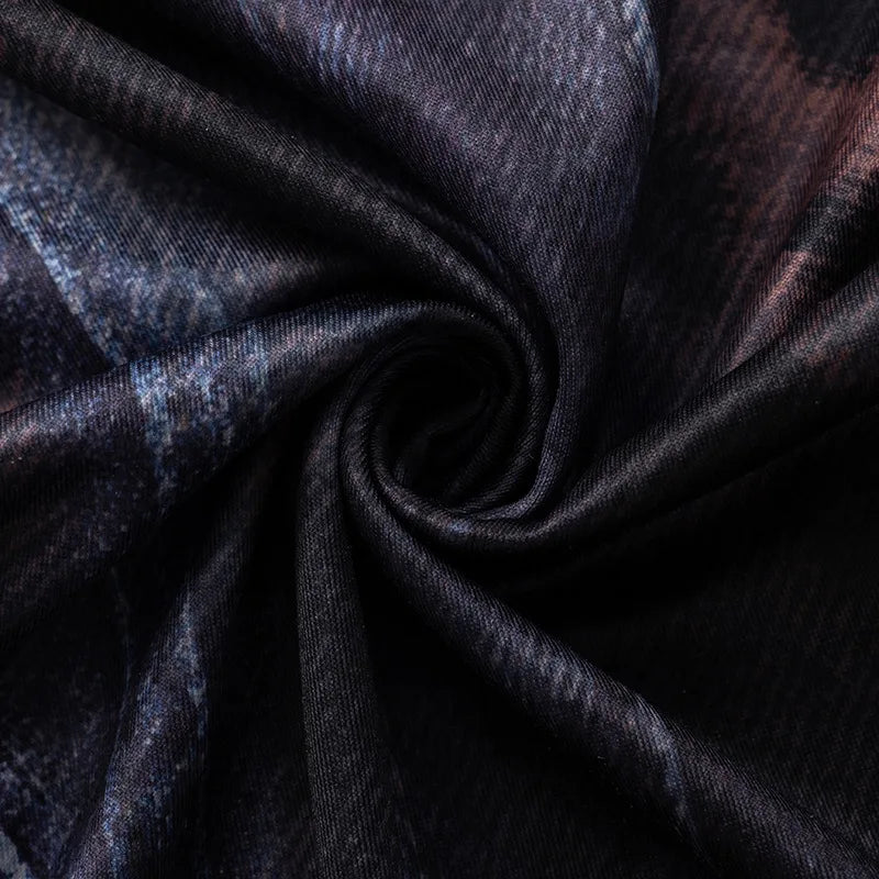 Vestido Corto de Manga Larga con Estampado Animal