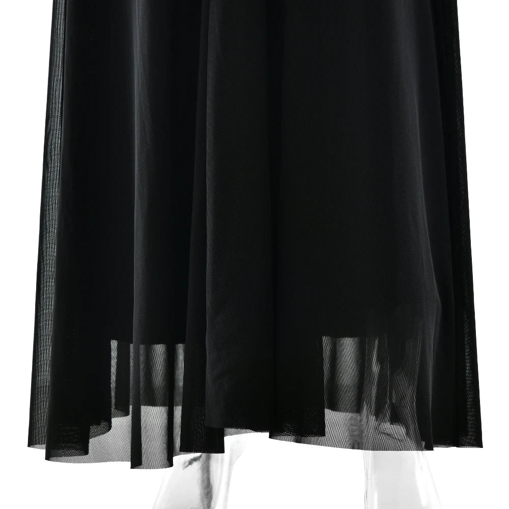 Vestido Largo con Aberturas en la Cintura