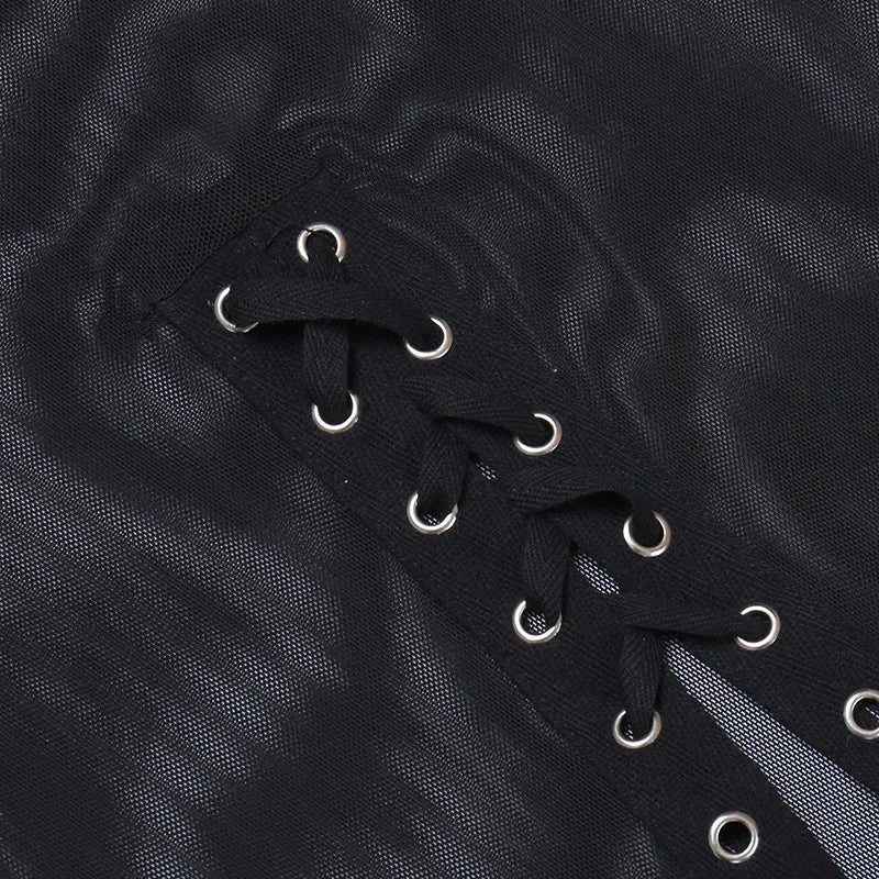 Falda Larga Transparente con Aberturas