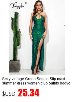 Vestido Brillante Atado al Cuello