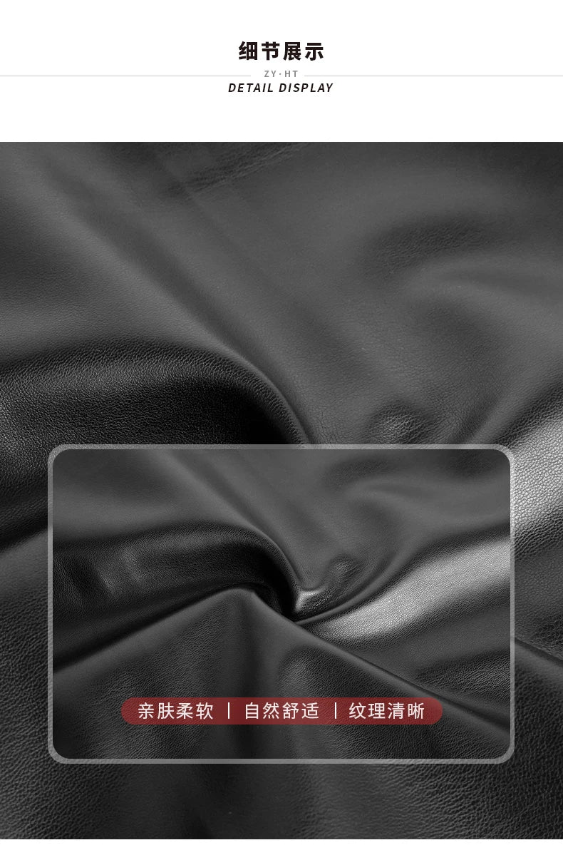 Falda de Tubo Talle Alto de Efecto Cuero