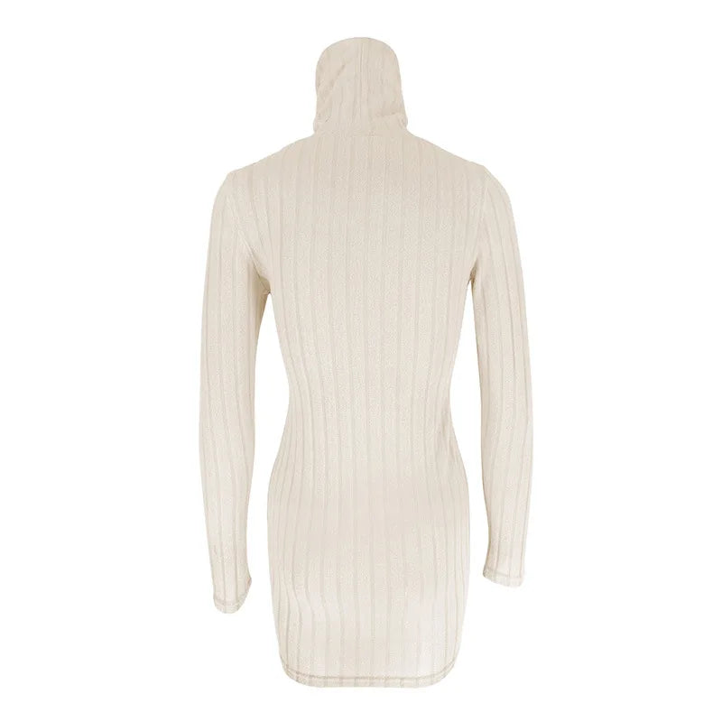 Vestido Corto de Cuello Alto