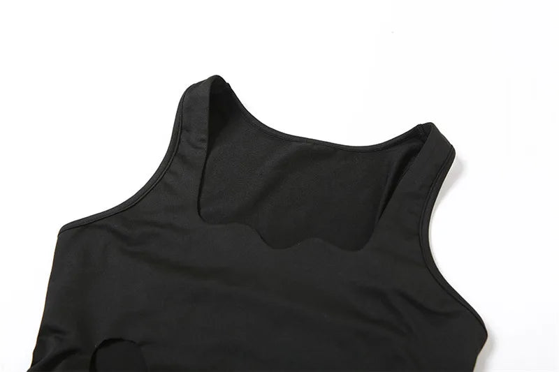 Vestido Largo con Aberturas en Piernas y Cintura