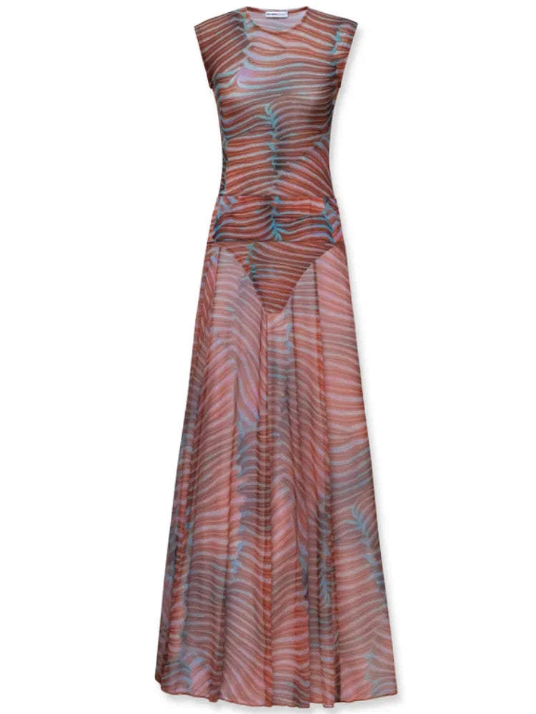 Vestido Estampado de Dos Piezas