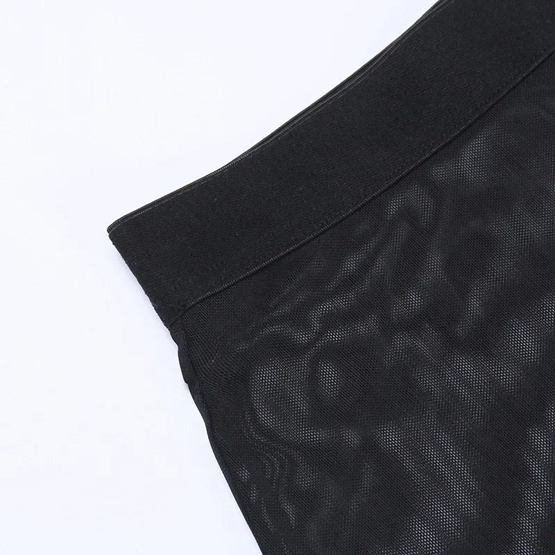 Falda Larga Transparente con Aberturas
