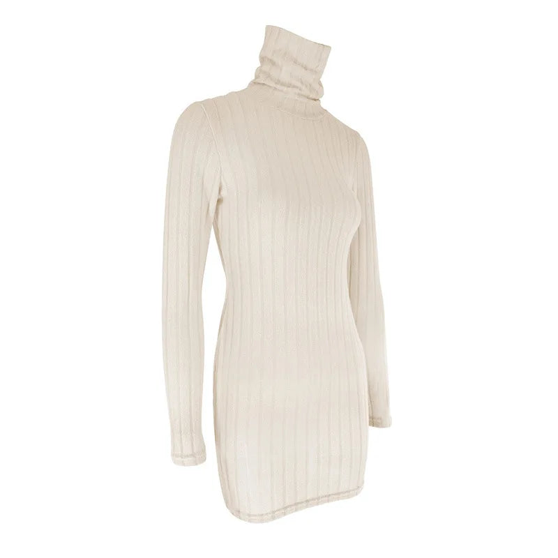 Vestido Corto de Cuello Alto