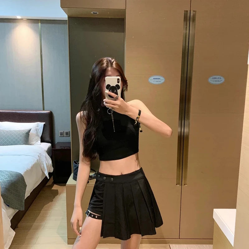 Minifalda Pantalón con Aberturas