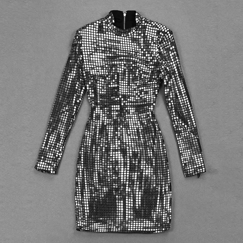 Vestido Ajustado de Manga Larga