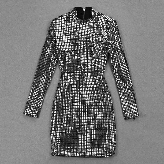 Vestido Ajustado de Manga Larga