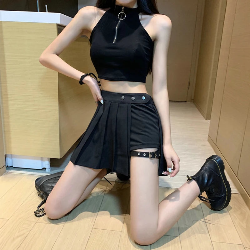 Minifalda Pantalón con Aberturas