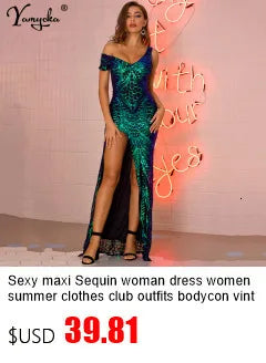 Vestido Brillante Atado al Cuello