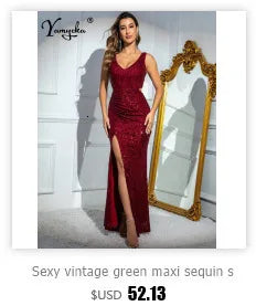 Vestido Brillante Atado al Cuello