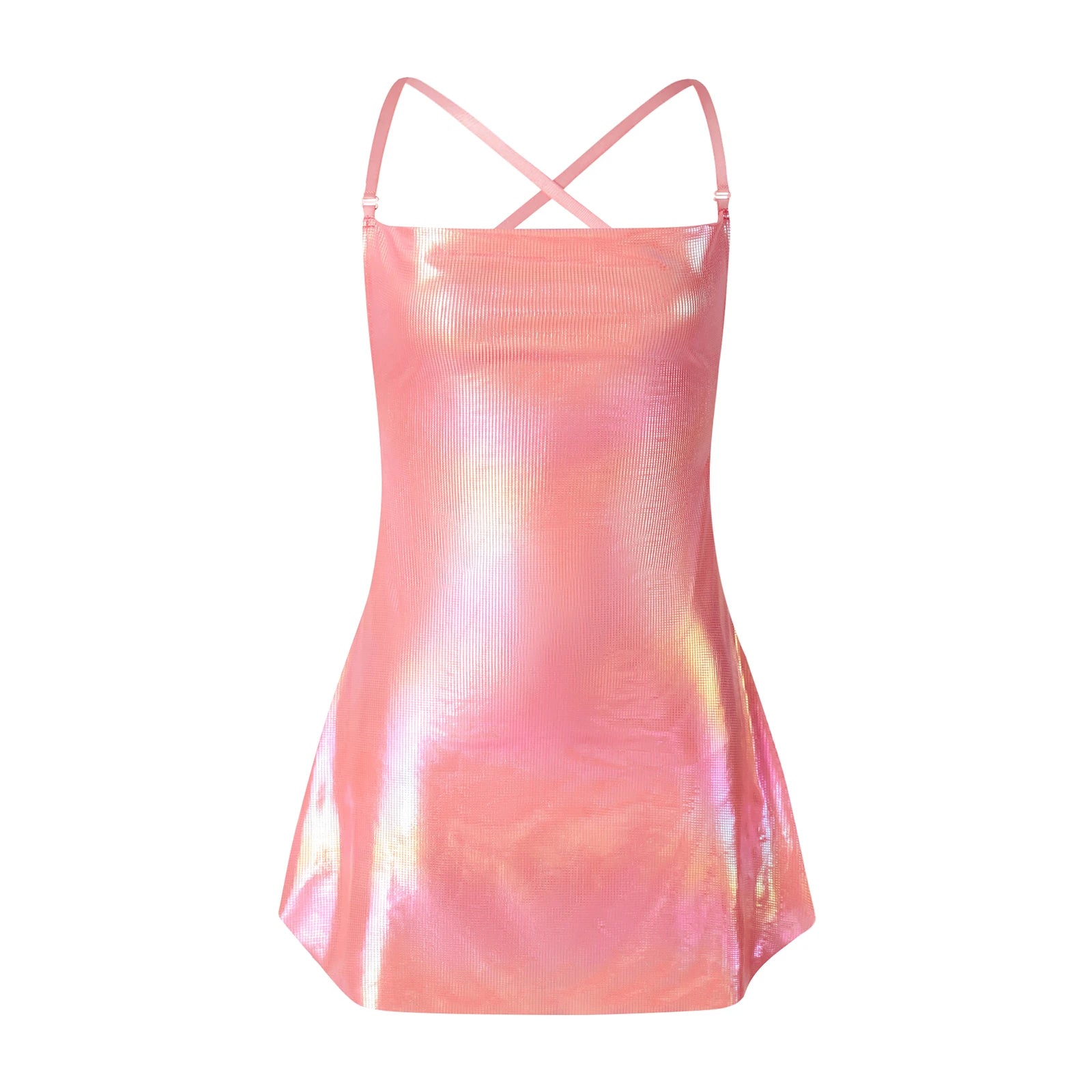 Mini Vestido con Espalda Cruzada