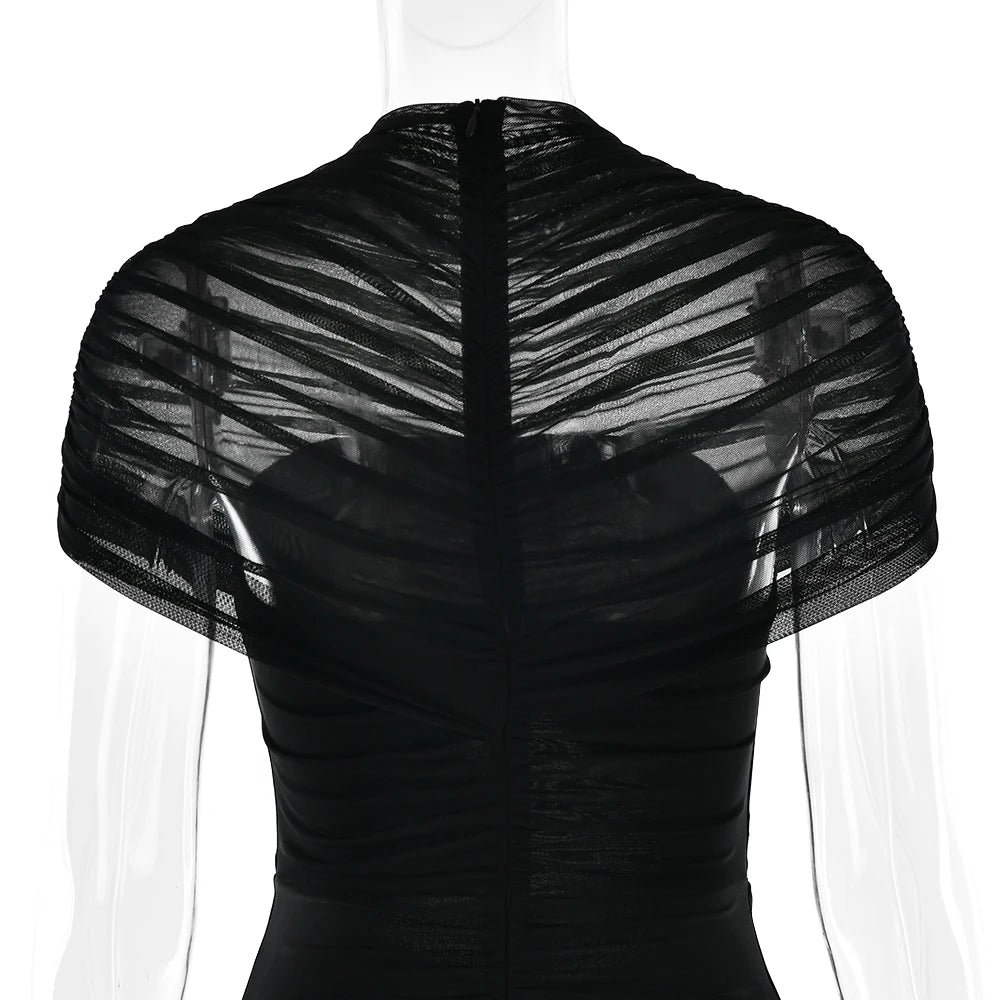 Vestido Largo con Aberturas en la Cintura
