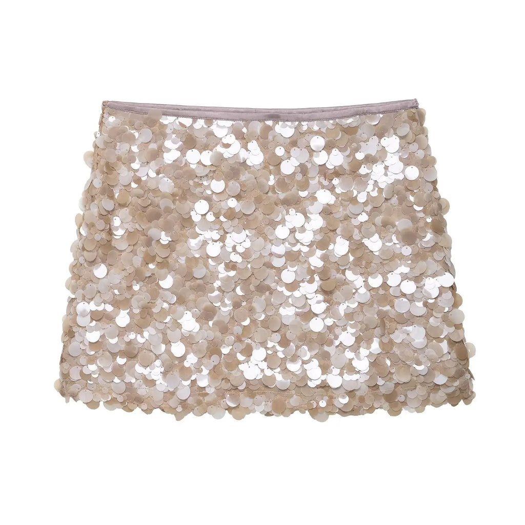 Falda con Lentejuelas Pastel