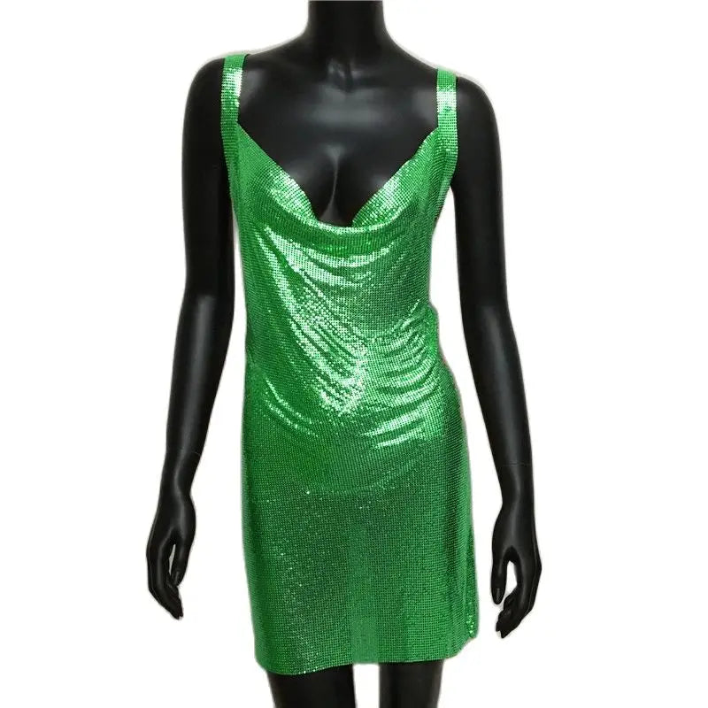 Mini Vestido de Espalda Cruzada