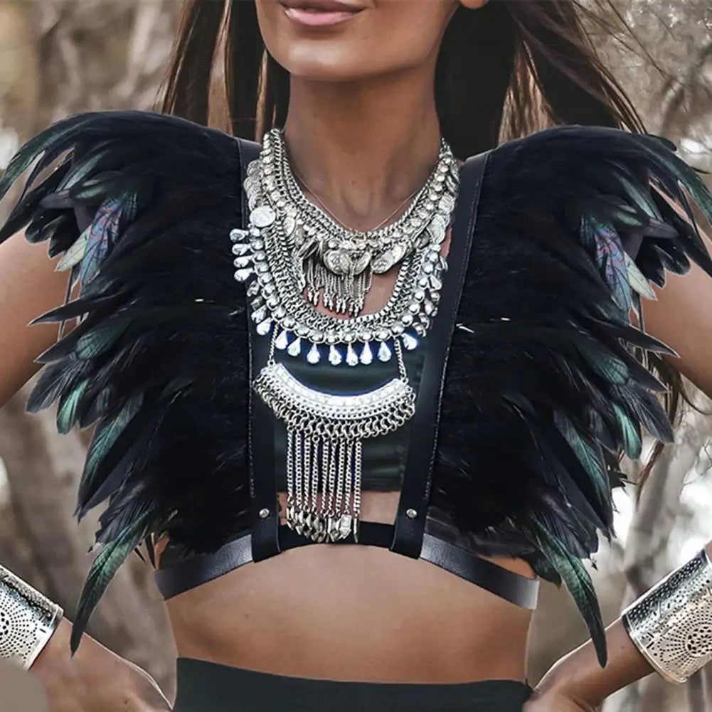 Chaleco de Plumas Negras