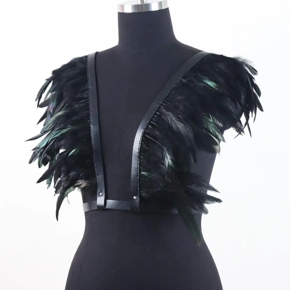 Chaleco de Plumas Negras