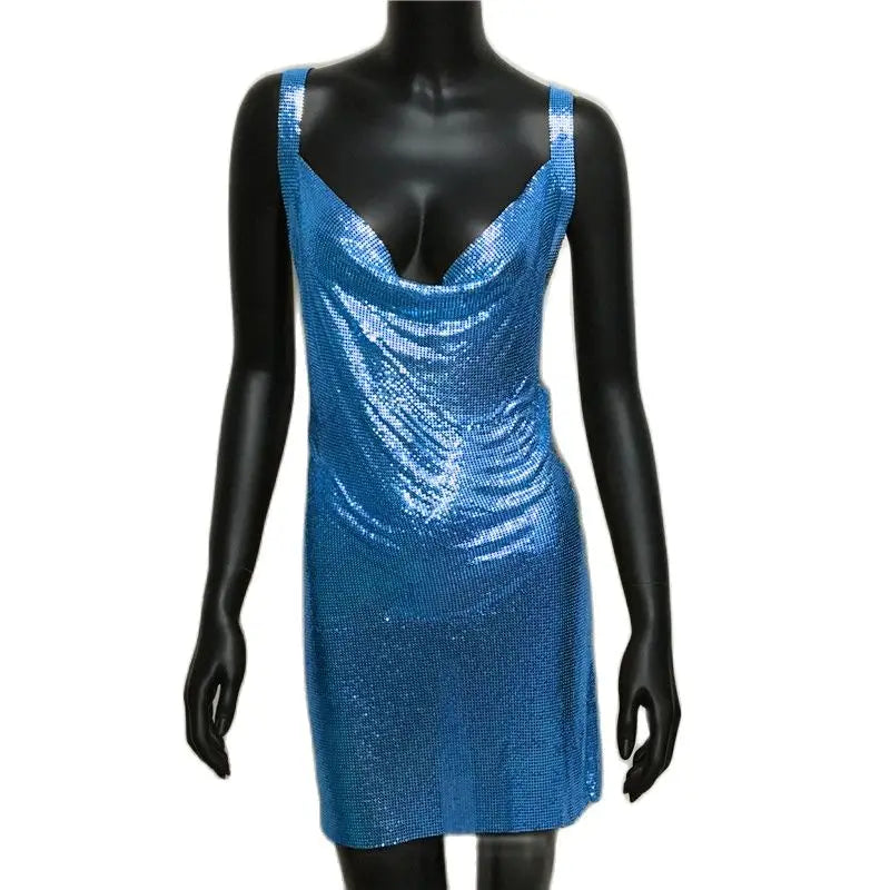 Mini Vestido de Espalda Cruzada
