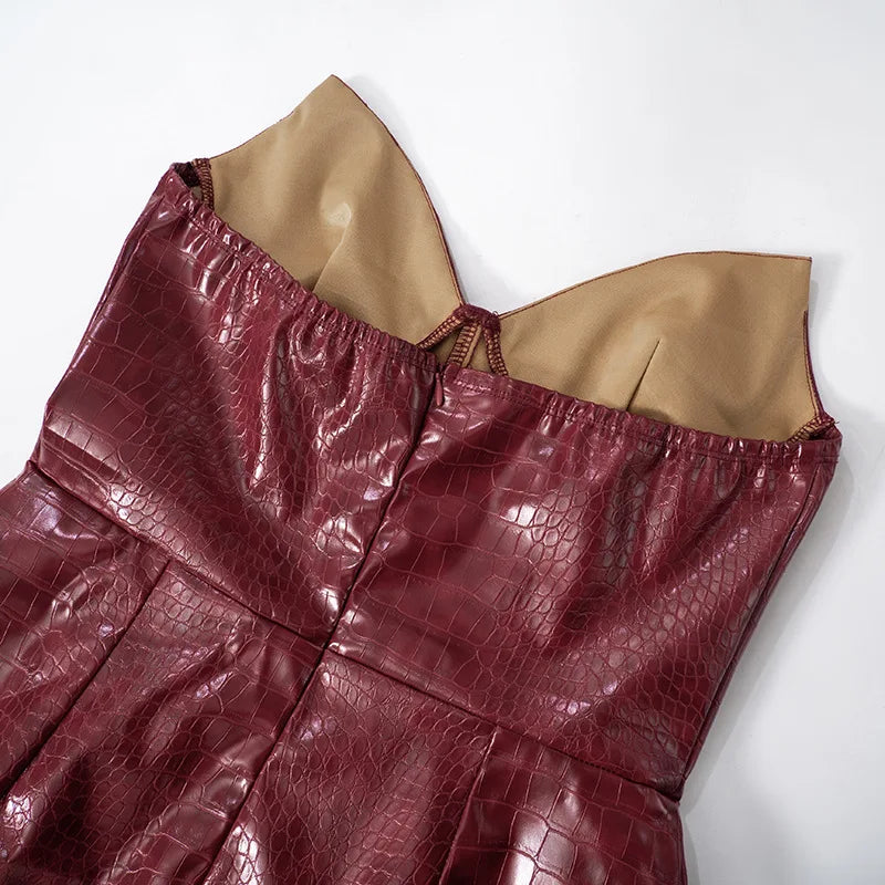 Vestido Corset con Estampado de Cocodrilo