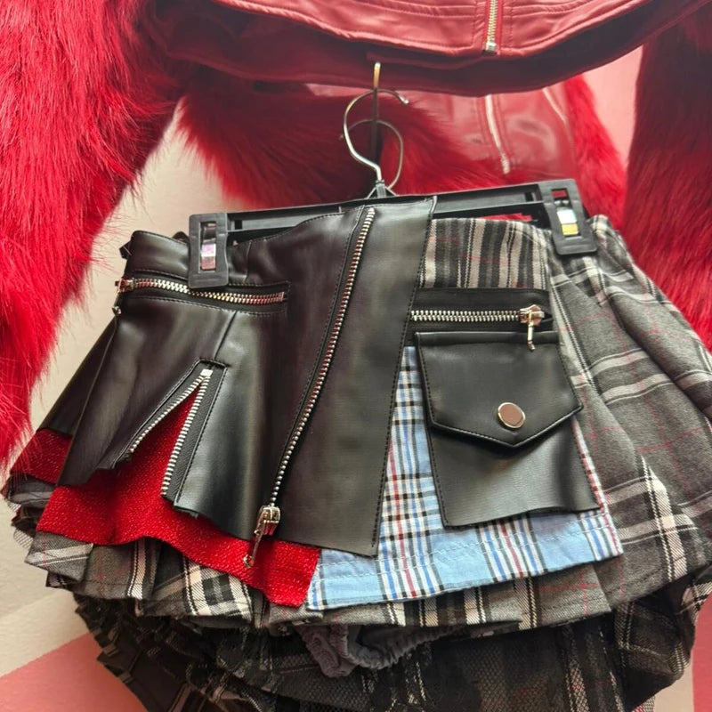 Minifalda Asimétrica de Retazos