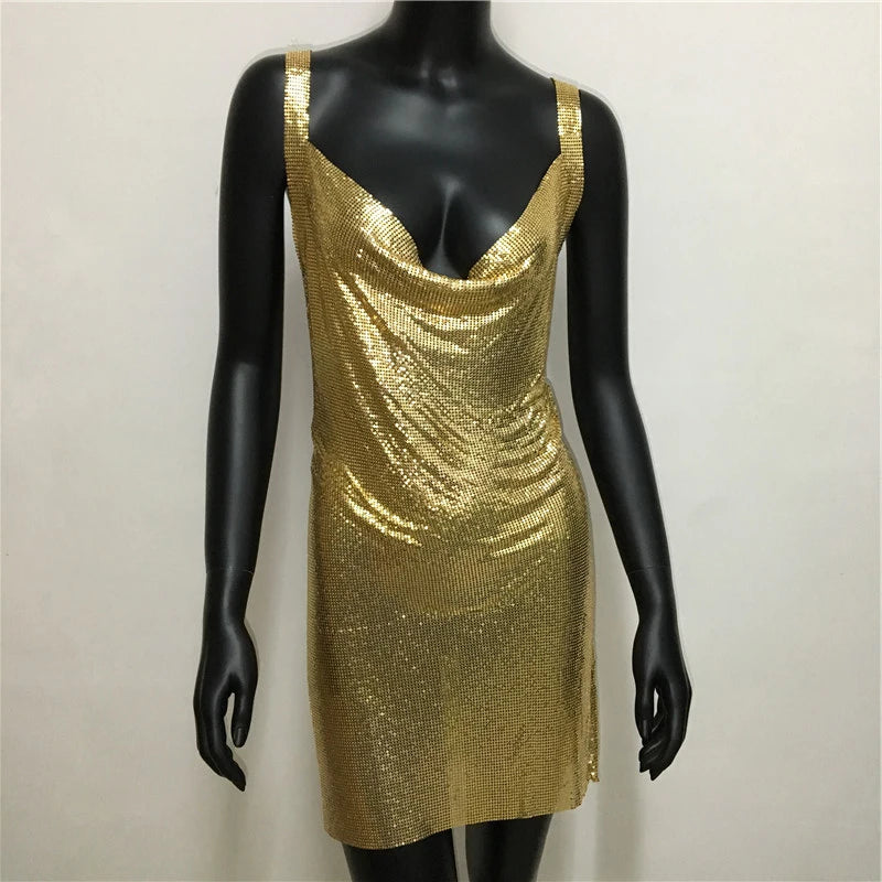 Mini Vestido de Espalda Cruzada