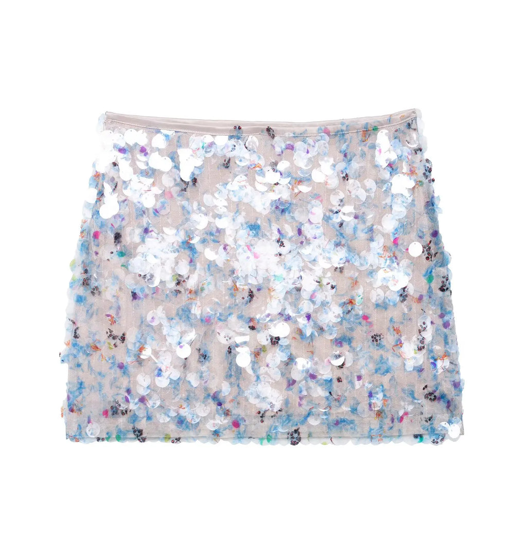 Falda con Lentejuelas Pastel