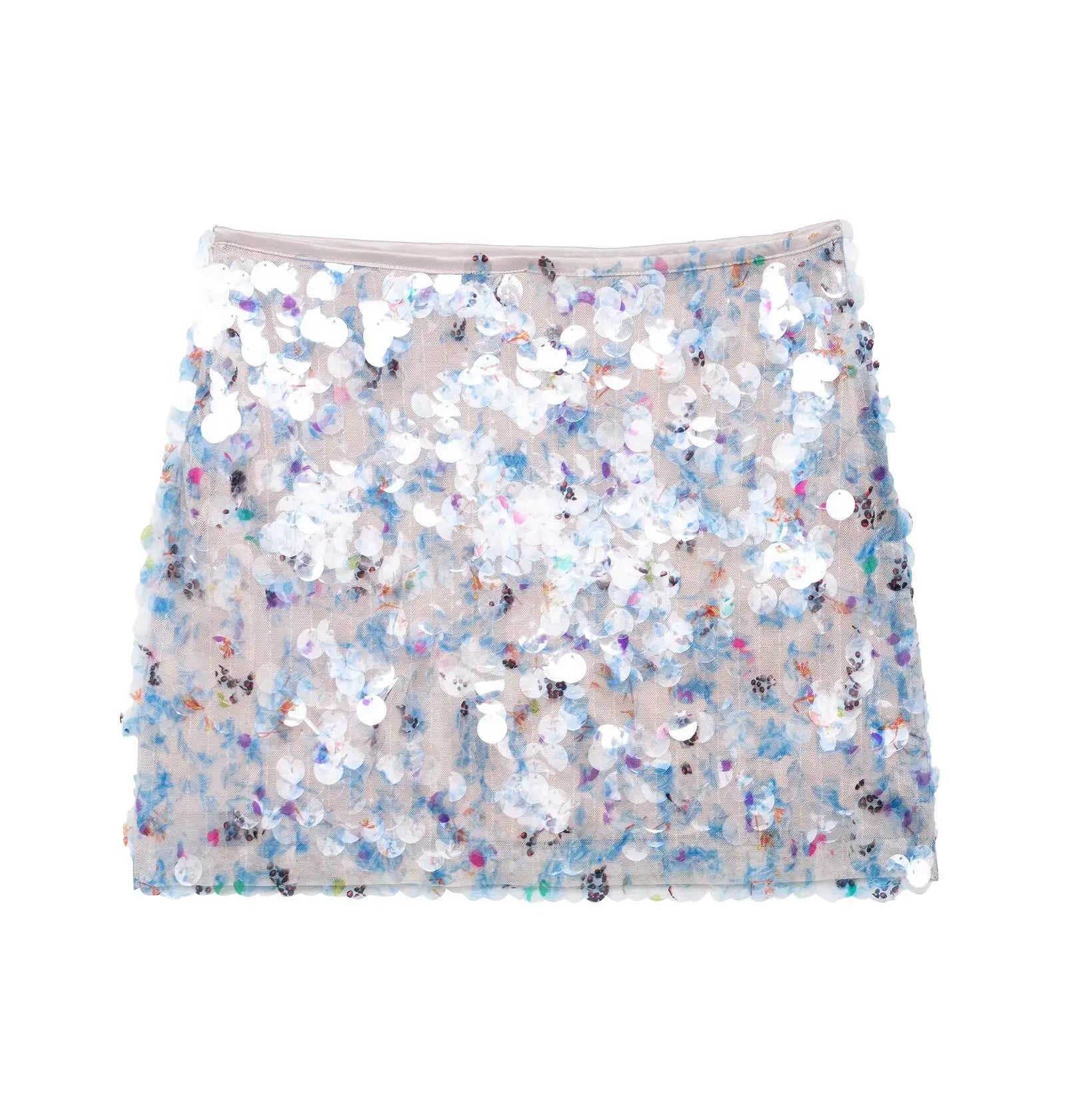 Falda con Lentejuelas Pastel