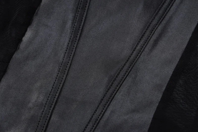 Body largo negro para fiesta