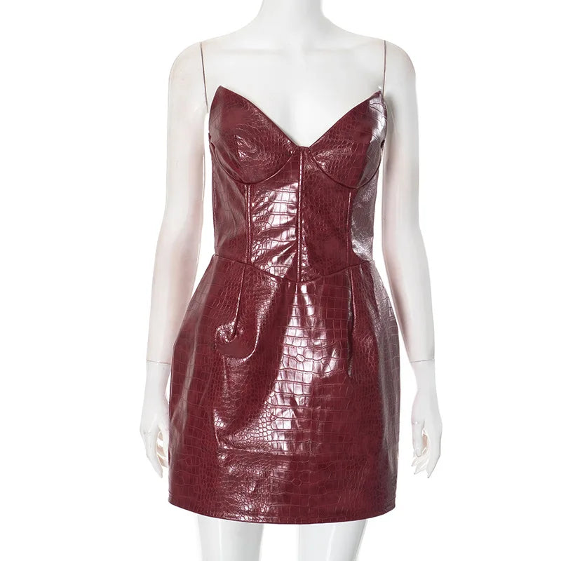 Vestido Corset con Estampado de Cocodrilo