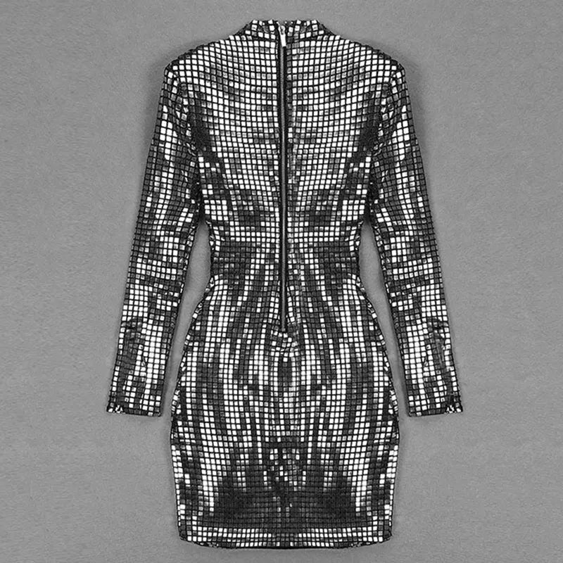 Vestido Ajustado de Manga Larga