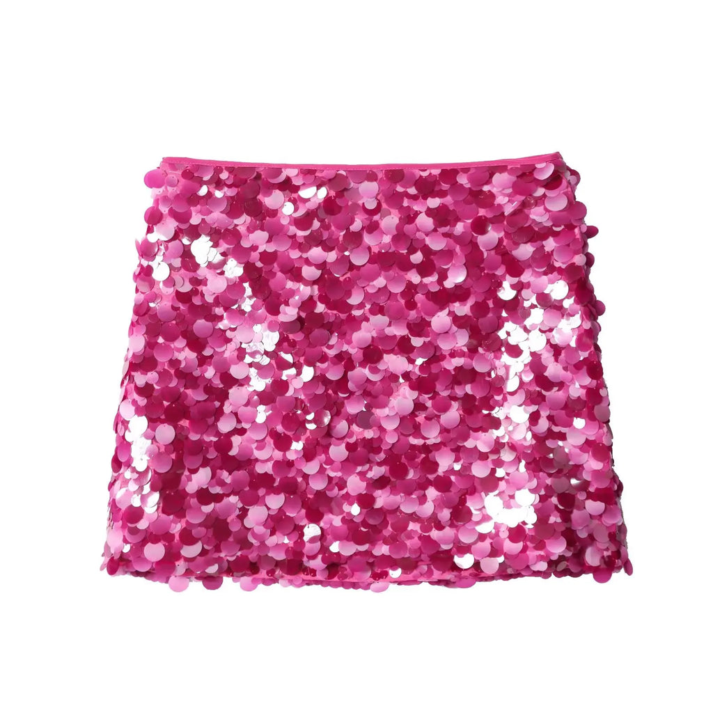 Falda con Lentejuelas Pastel