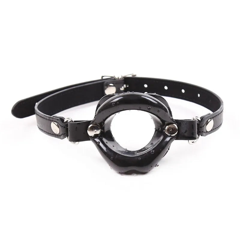 Accesorio sexual con mordaza decorativa