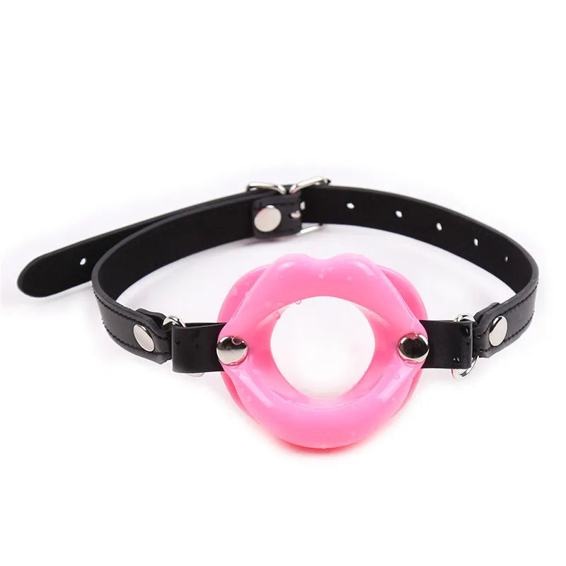 Accesorio sexual con mordaza decorativa