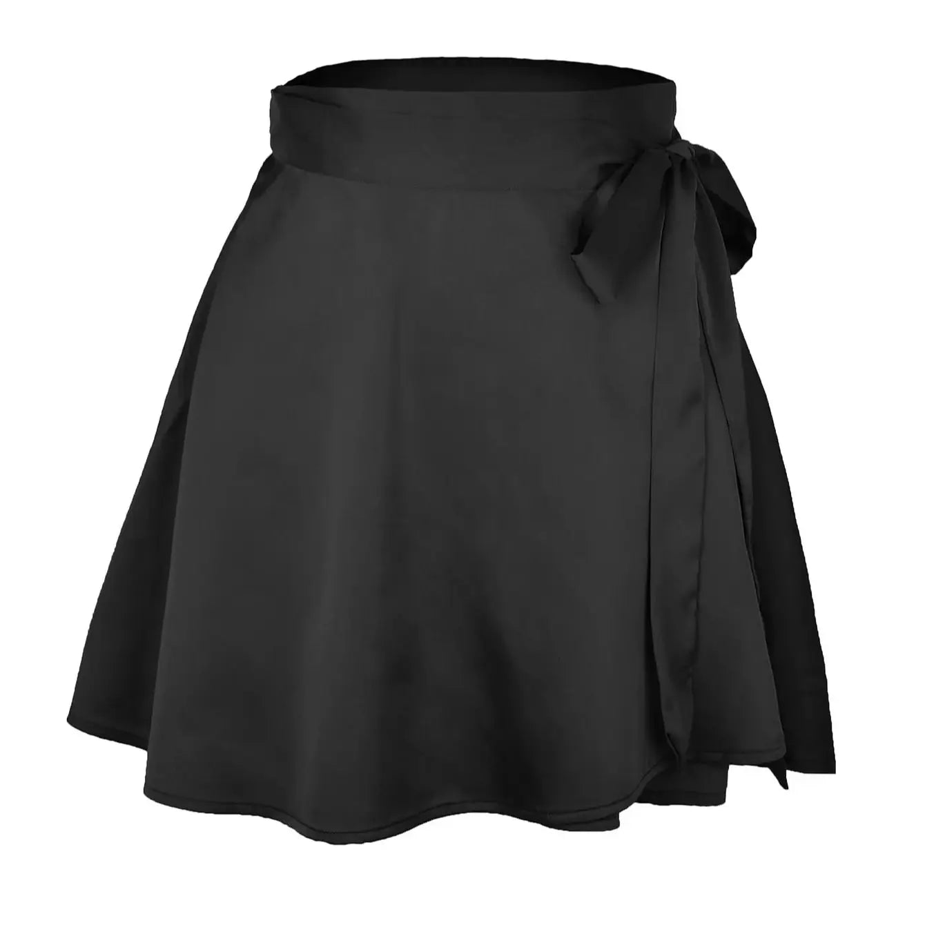 Minifalda Cruzada de Efecto Satén