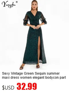 Vestido Brillante Atado al Cuello